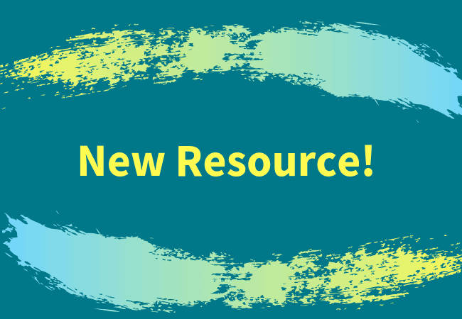 image that says "new resource!"