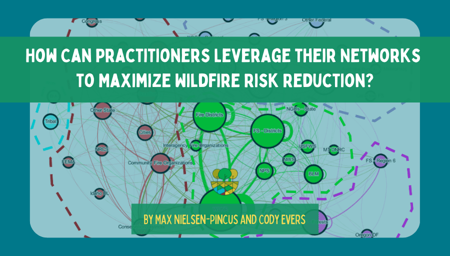 How Can Practitioners Leverage Their Networks to Maximize Wildfire Risk Reduction?
